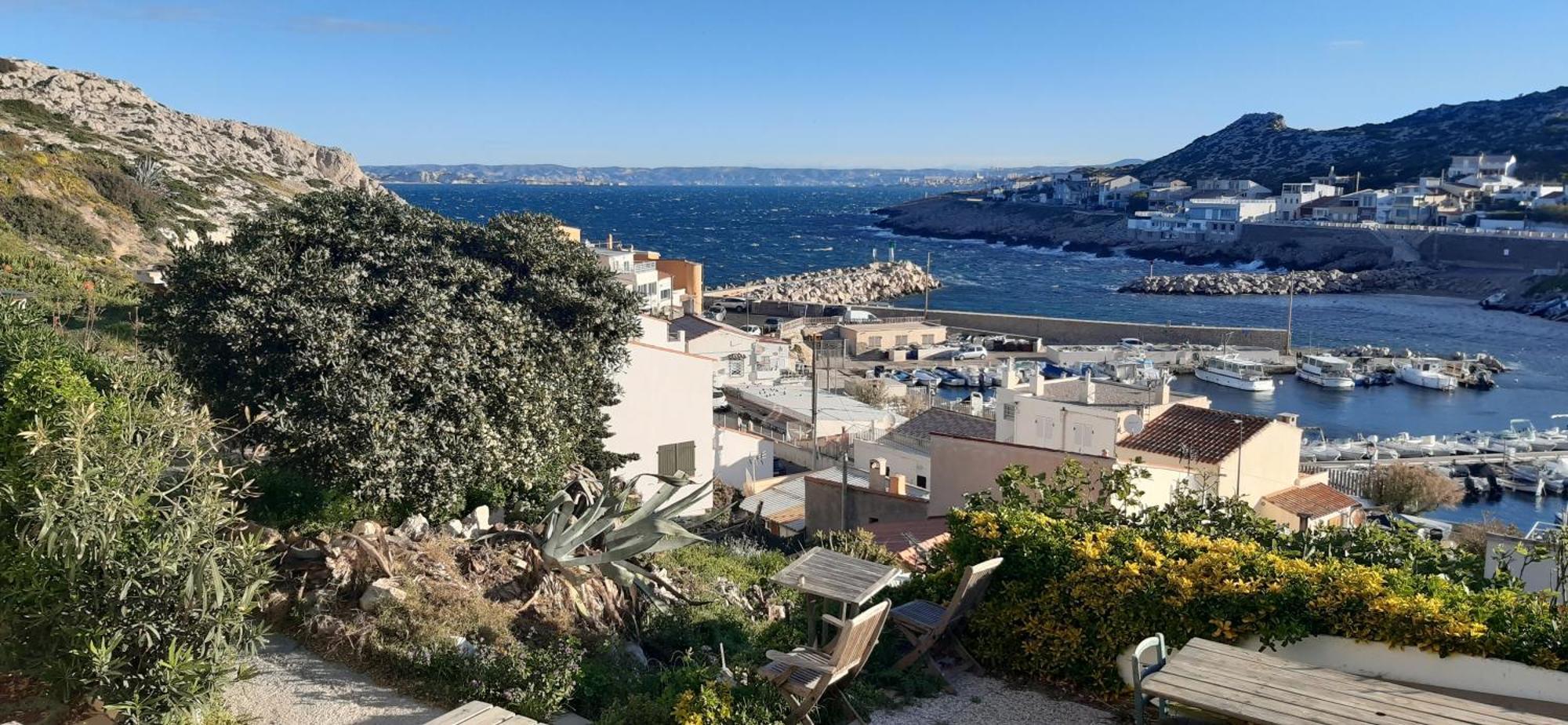 Cabanon Vue Mer Et Calanques Les Goudes Marseille Bagian luar foto